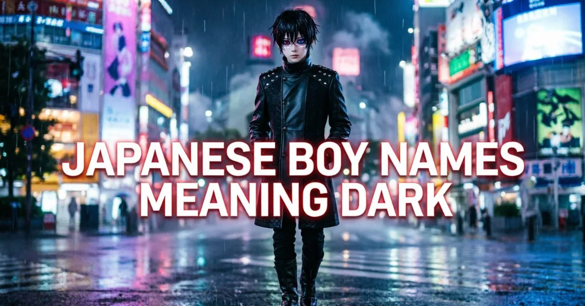 Japanese Boy Names Meaning Dark