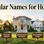 Popular Names For Houses​