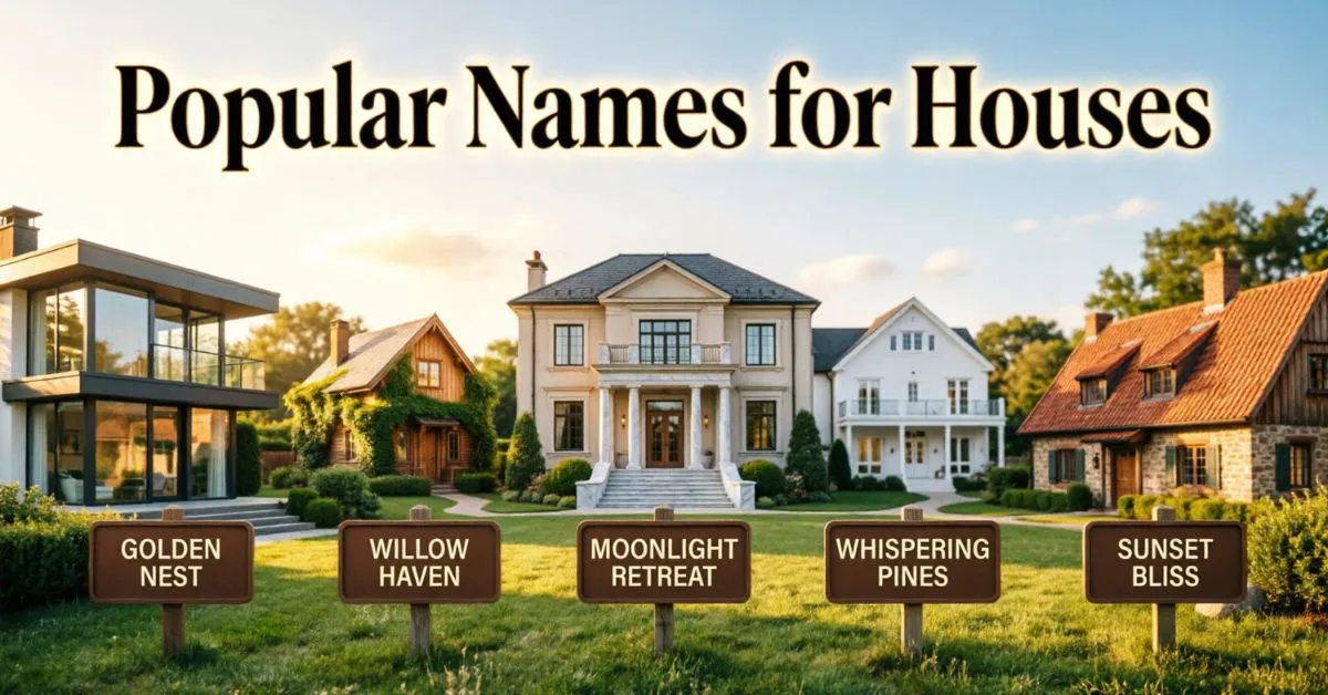 Popular Names For Houses​