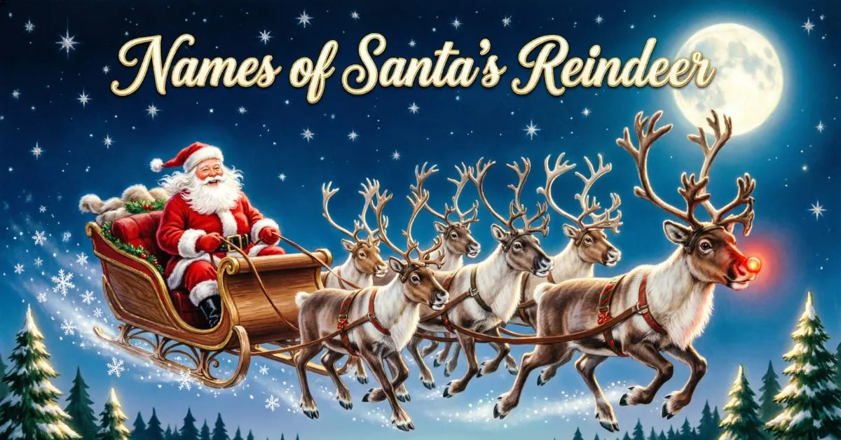 names of santa's reindeer